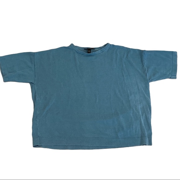 VGUC Eileen Fisher Tencel Stretch Elbow Length Tee - Picture 1 of 5
